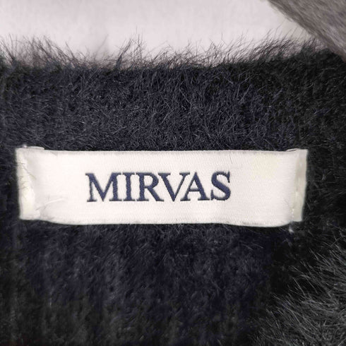 MIRVAS シャギー ノーカラーカーディガン レディース
