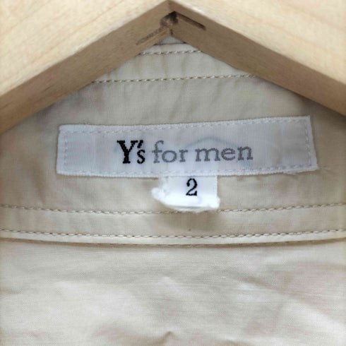 ワイズフォーメン Ys for men 00S 白タグ コンシールボタンダウン L/S シャツ ラウンドカット メンズ JPN:2