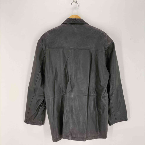 MODA ITALIANA ラムレザーオープンカラーハーフコート メンズ import:M