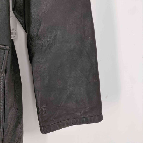 MODA ITALIANA ラムレザーオープンカラーハーフコート メンズ import:M