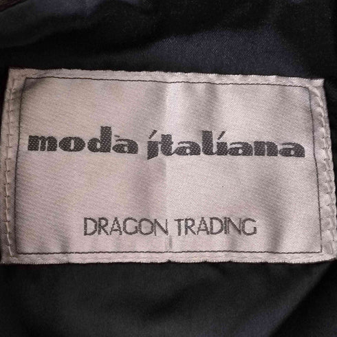 MODA ITALIANA ラムレザーオープンカラーハーフコート メンズ import:M
