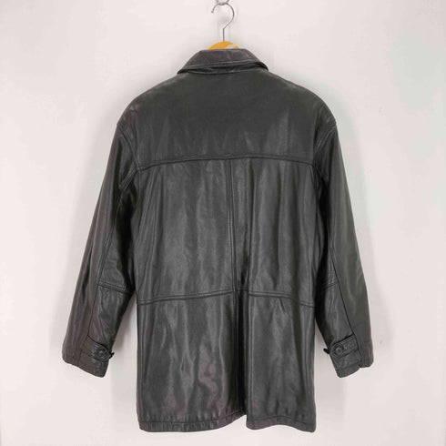MANPHOTO 裏地キルティング レザーステンカラーハーフコート メンズ import:M