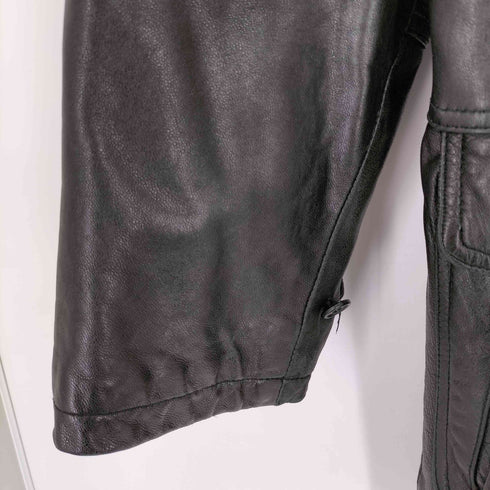 MANPHOTO 裏地キルティング レザーステンカラーハーフコート メンズ import:M