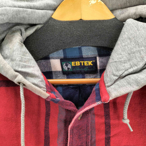 エディーバウアー Eddie Bauer 90S EBTEK フーディードッキングシャツ メンズ import:S