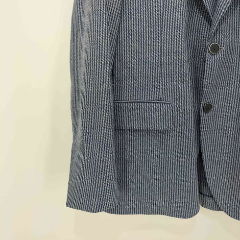 ラルディー二 LARDINI ウール ストライプ ピークドラペル 2B テーラード ジャケット メンズ 50 7REG
