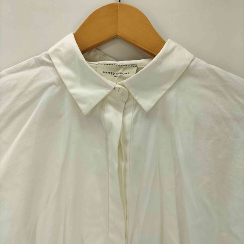 ユナイテッドアローズ UNITED ARROWS 24SS サテン ドルマンスリーブ ギャザー ブラウス シャツ レディース