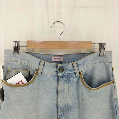 パームエンジェルス Palm Angels ダメージ加工ストレートスキニーデニムパンツ メンズ 30