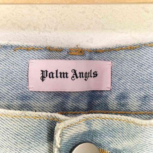 パームエンジェルス Palm Angels ダメージ加工ストレートスキニーデニムパンツ メンズ 30