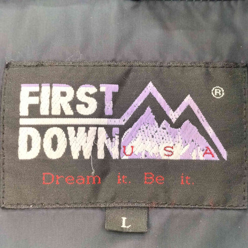 ファーストダウン FIRST DOWN USA製 ロゴ刺繍 ヌプシ ダウンジャケット メンズ import:L