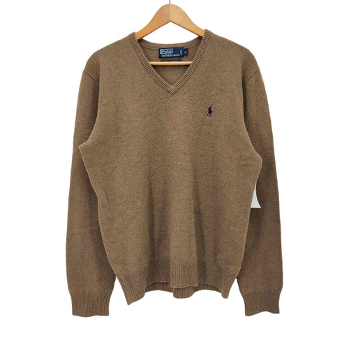 ポロバイラルフローレン Polo by RALPH LAUREN スモールポニー刺繍 vネック ウールニット メンズ JPN:L