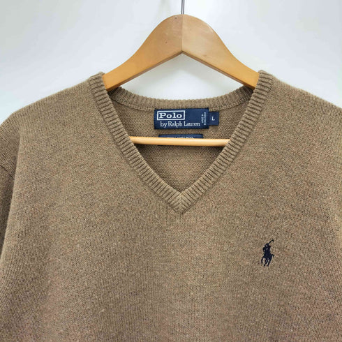 ポロバイラルフローレン Polo by RALPH LAUREN スモールポニー刺繍 vネック ウールニット メンズ JPN:L