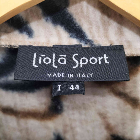 LioLa Sport 総柄 スタンドカラー フリースジップアップジャケット レディース EUR:44
