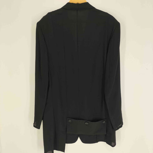 ヨウジヤマモトプールオム Yohji Yamamoto POUR HOMME 25SS 12M SILK DECINE ASYMMETRY BUTTON DETAIL JACKET メンズ JPN:3