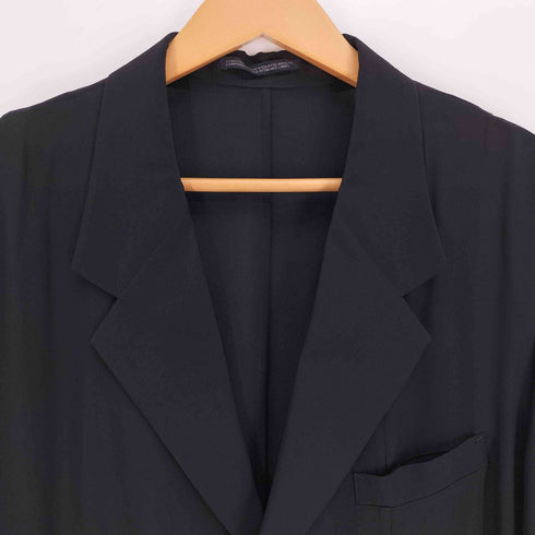 ヨウジヤマモトプールオム Yohji Yamamoto POUR HOMME 25SS 12M SILK DECINE ASYMMETRY BUTTON DETAIL JACKET メンズ JPN:3