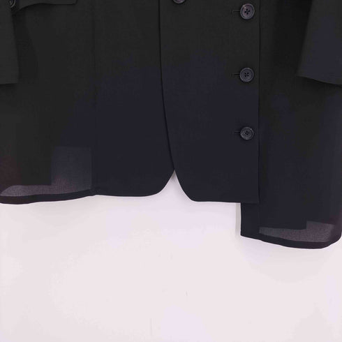 ヨウジヤマモトプールオム Yohji Yamamoto POUR HOMME 25SS 12M SILK DECINE ASYMMETRY BUTTON DETAIL JACKET メンズ JPN:3