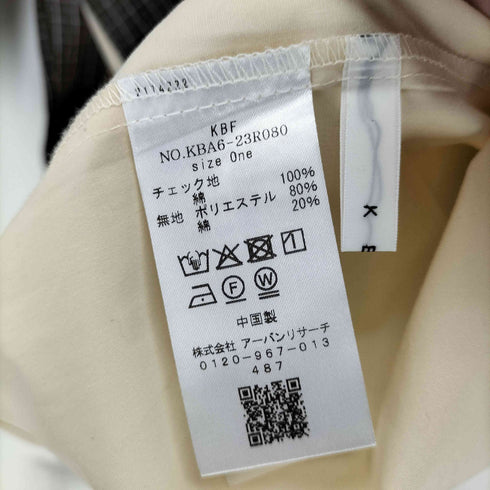 ケイビーエフ KBF チェックレイヤードBIGシャツ レディース ONE SIZE