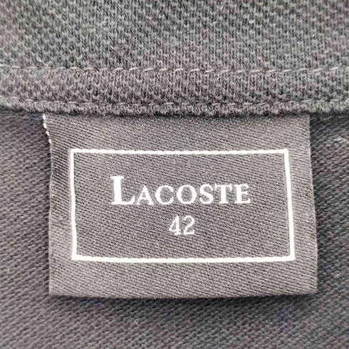 ラコステ LACOSTE ロゴ刺繍 鹿の子 コットン ポロシャツ ワンピース レディース EUR:42