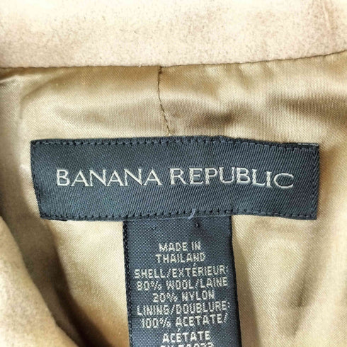 バナナリパブリック BANANA REPUBLIC 00s ウールナイロン ステンカラーコート レディース XS