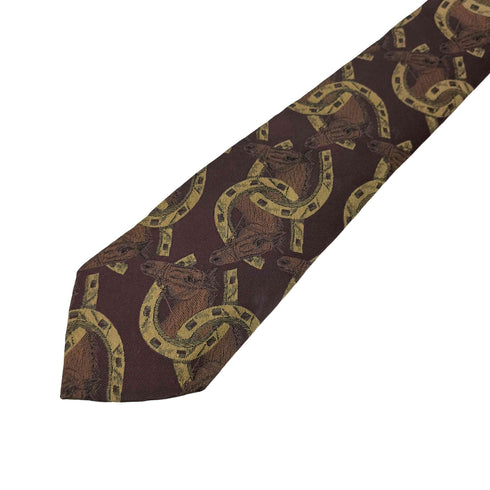 ラルフローレン RALPH LAUREN MADE BY HAND ホース刺繍 シルクネクタイ メンズ