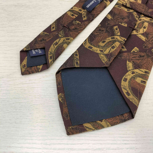 ラルフローレン RALPH LAUREN MADE BY HAND ホース刺繍 シルクネクタイ メンズ