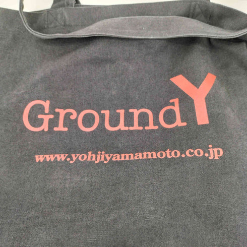 グラウンドワイ Ground Y COTTON CANVAS LOGO TOTE BAG メンズ