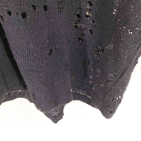 ザラ ZARA レース編み穴あきシャツ メンズ import:L