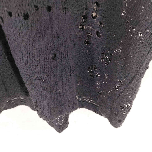 ザラ ZARA レース編み穴あきシャツ メンズ import:L