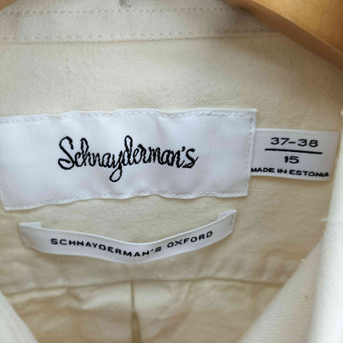 SCHNAYDERMAN’S エストニア製 L/S オックスフォード コットン シャツ メンズ 37-38