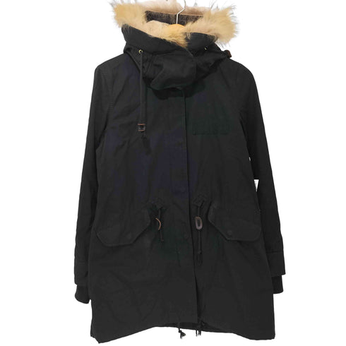 カージュ Khaju ラクーンファー 裏地フリース モッズコート レディース