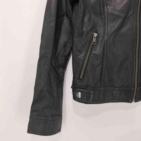 ブラックバイマウジー BLACK by moussy シープレザー シングル ライダースジャケット レディース JPN:1