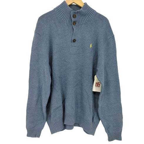 ポロバイラルフローレン Polo by RALPH LAUREN ポニー刺繍 ハーフボタン ニット メンズ import:XL