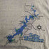 Lake Tenkiller 地図プリント 袖&裾 シングルステッチ メンズ