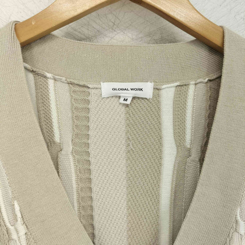 グローバルワーク GLOBAL WORK マルチパターン 立体編みカーディガン メンズ import:M