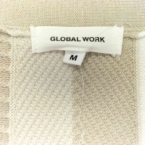 グローバルワーク GLOBAL WORK マルチパターン 立体編みカーディガン メンズ import:M