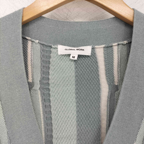 グローバルワーク GLOBAL WORK マルチパターン 立体編みカーディガン メンズ import:M