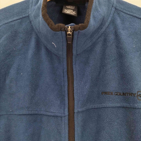 フリーカントリー free country 90s ロゴ刺繍 フリースジップアップジャケット メンズ import:L