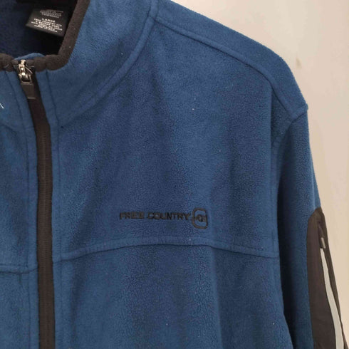 フリーカントリー free country 90s ロゴ刺繍 フリースジップアップジャケット メンズ import:L