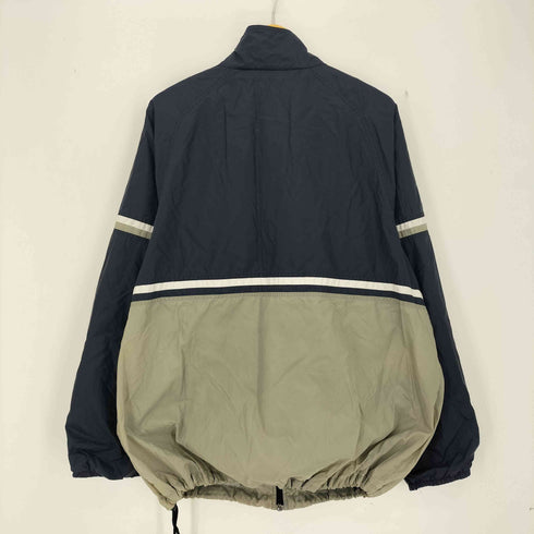 ナイキ NIKE 00s 黒タグ 裾スウォッシュ ツートン ジップアップ ナイロン ジャケット メンズ import:L