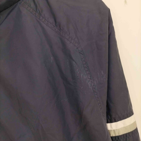 ナイキ NIKE 00s 黒タグ 裾スウォッシュ ツートン ジップアップ ナイロン ジャケット メンズ import:L