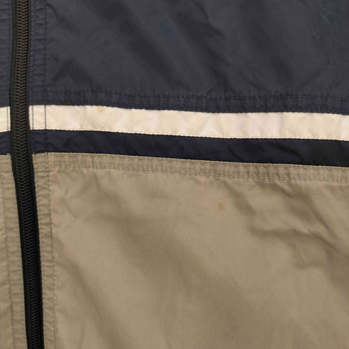 ナイキ NIKE 00s 黒タグ 裾スウォッシュ ツートン ジップアップ ナイロン ジャケット メンズ import:L