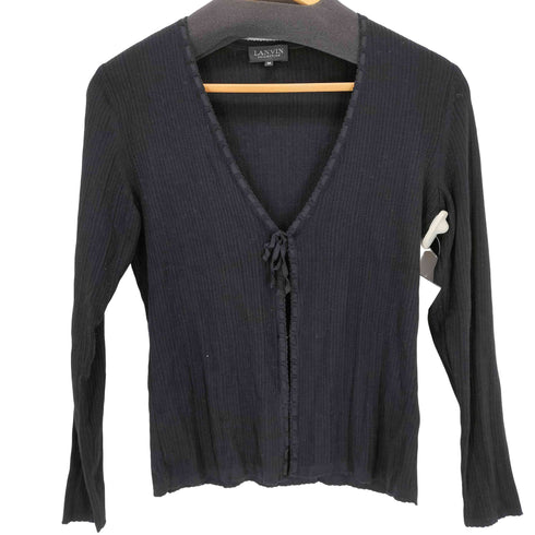 ランバン LANVIN ライカ期 シルク100% ニットカーディガン レディース 38