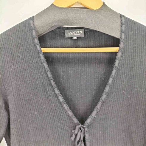 ランバン LANVIN ライカ期 シルク100% ニットカーディガン レディース 38