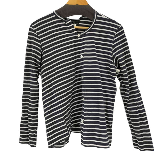 ジュンヤワタナベコムデギャルソン JUNYA WATANABE COMME des GARCONS アシメデザインボーダークルーネックカーディガン メンズ JPN:M