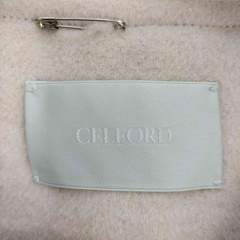 セルフォード CELFORD メタルボタン ノーカラーコート パフスリーブ レディース JPN:36