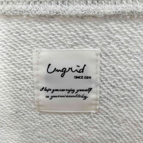 アングリッド Ungrid 刺繍ロゴルーズスウェット レディース FREE