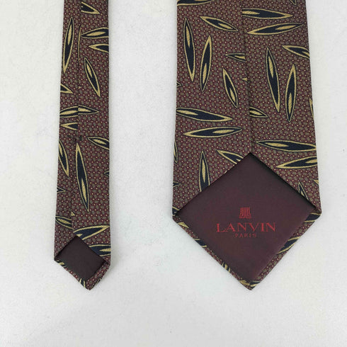 ランバン パリ LANVIN PARIS フランス製 総柄シルクネクタイ メンズ