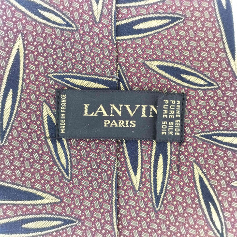 ランバン パリ LANVIN PARIS フランス製 総柄シルクネクタイ メンズ