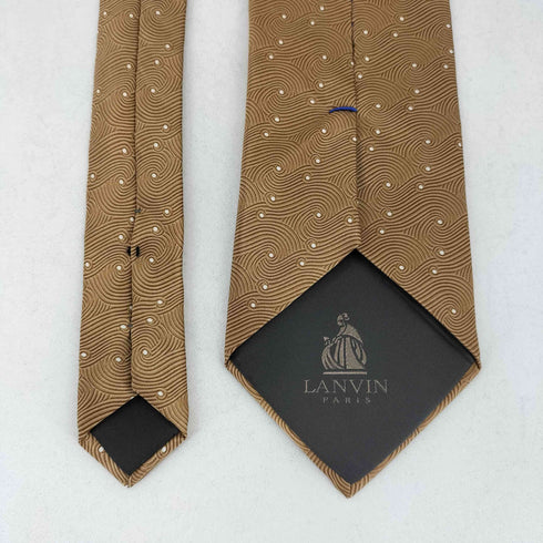 ランバン パリ LANVIN PARIS フランス製 総柄シルクネクタイ メンズ
