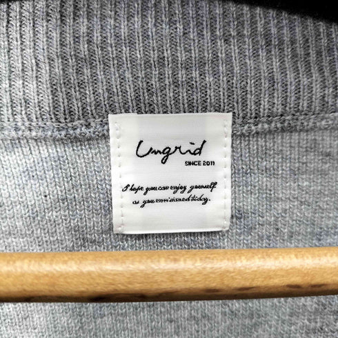 アングリッド Ungrid ロゴ刺繍ルーズニット レディース FREE