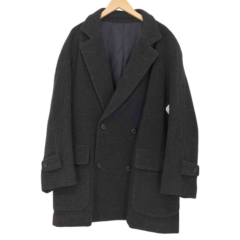 ドモン DOMON ダブルブレスト ウールコート メンズ L
